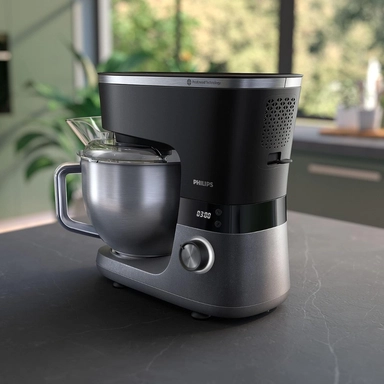 Philips Stand Mixer 5.5 Liter 1000 Watt Black/Silver, HR7962/01