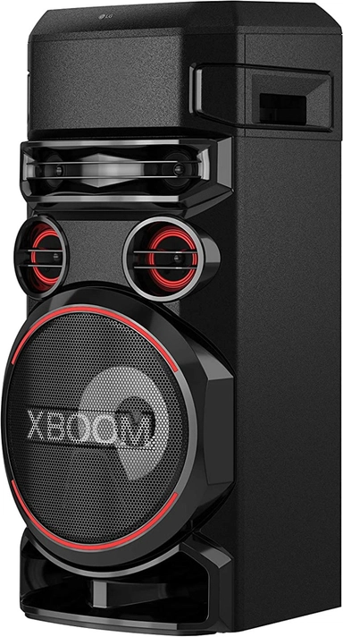 LG XBOOM RN7 ، مكبر صوت 2 بوصة × 2 ، متوسط 3 بوصات × 2 ، مكبر صوت 8 بوصة ، تعزيز جهير فائق ، انفجار جهير مزدوج ، ستروب للحفلات ، تطبيق دي جي ولوحة دي جي ، كاريوكي ستار والتحكم الصوتي ، مدخل جيتار