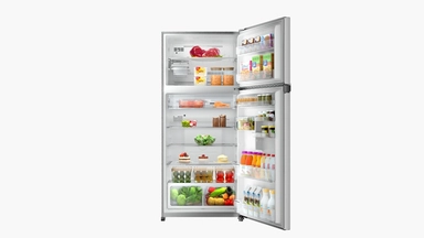 Toshiba Refrigerator, 21.5 Silver, GR-RT835WE-PMU(49)