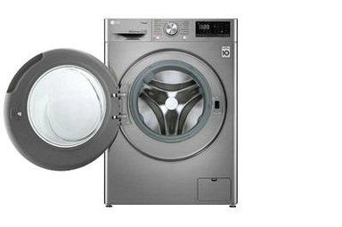 غسالة  LG اتوماتيك 9ك استيل فتحةامامية تنشيف 6 ك WSV0906XM