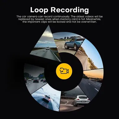Botslab G500H 1440p QHD Car Dash Camera Black
