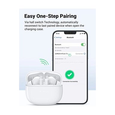 UGREEN Hitone T3 Wireless Earphones with ANC White