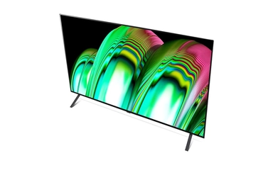 تلفاز LG OLED مقاس 65 بوصة من سلسلة A2 ، مع HDR (النطاق الديناميكي العالي) السينمائي بدقة 4K تصميم سينمائى والمزوّد بإمكانية تعتيم البكسل بتقنية AI ThinQ للتلفزيون الذكي بنظام التشغيل WebOS, OLED65A26LA