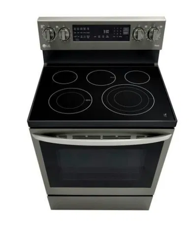 LG 6.3 cu ft. Smart Wi-Fi Enabled True Convection InstaView® Electric Oven with Air Fry, LREL6325D
