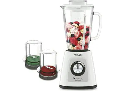 Moulinex Blender 700W, 1.75L, 2 Speeds, White LM438127
