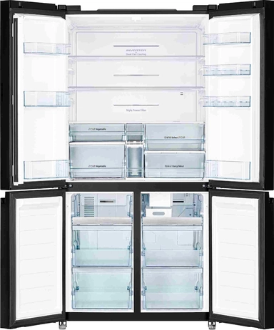 Hitachi Sid By Side, Refrigerator, Black , 4 Doors, 18.1 ft. , R-WB720VS0GBK