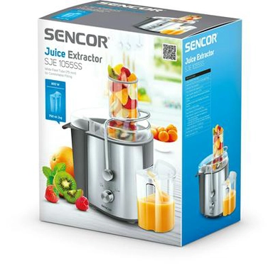 SENCOR Juicer, 800 Watts, 1.6 L., Silver, SJE 1055SS