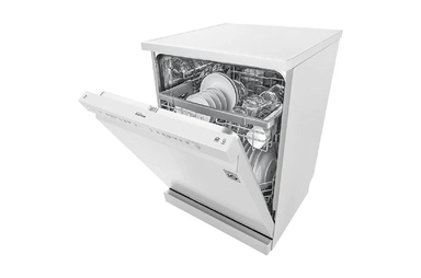 LG QuadWash™ Dishwasher, 14 Place Setting, EasyRack™ Plus, Dual Zone Wash, ThinQ, White - DFB512FW