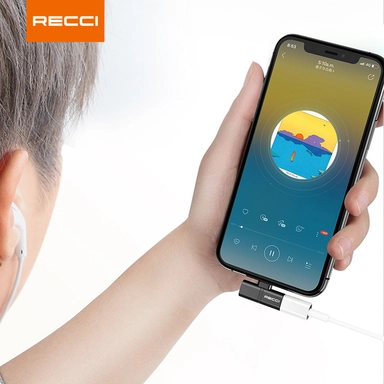 Recci Mobile Convertor 2in1 Lightning output 2 inputs Black