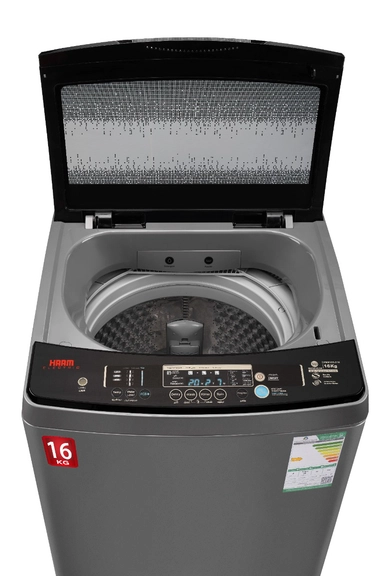HAAM Top Load Washing Machine 16 Kg inverter, Silver, HWM16S-21N