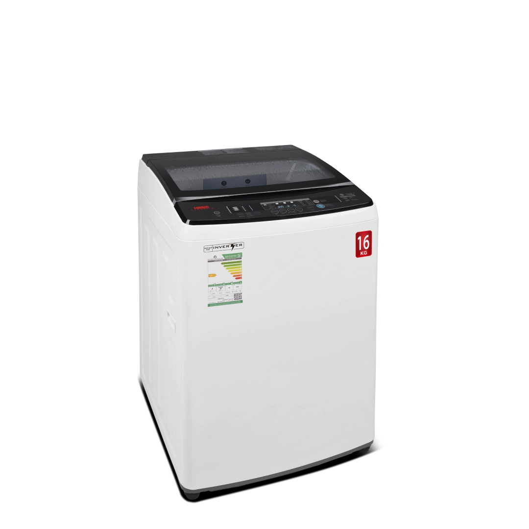 HAAM Top Load Washing Machine 16 Kg inverter, White, HWM16W-21N