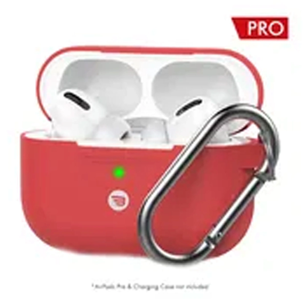 بايكرون , حافظة من السيليكون لسماعات AirPods Pro ,أحمر