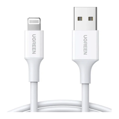 UGREEN USB-A Male to Lightning Male Cable Nickel 1m White