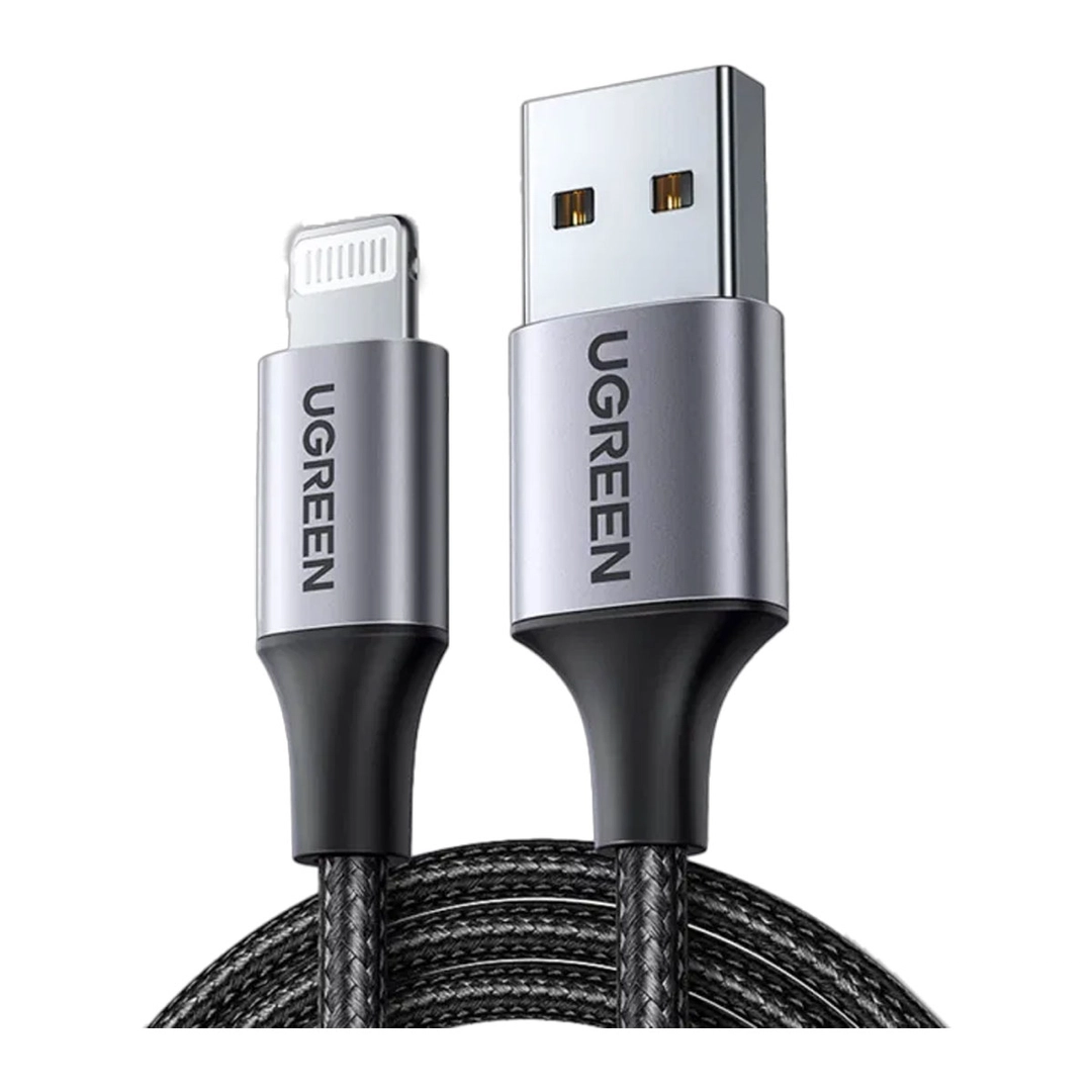 UGREEN Lightning to USB Cable Alu Case with Braided 1m Black
