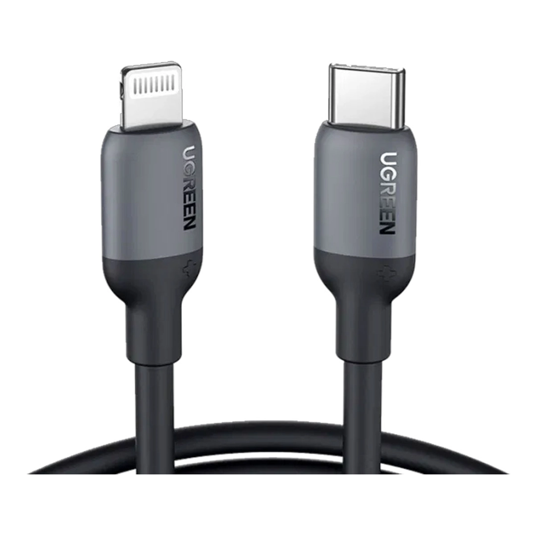 UGREEN USB-C to Lightning Silicone Cable 1m Black