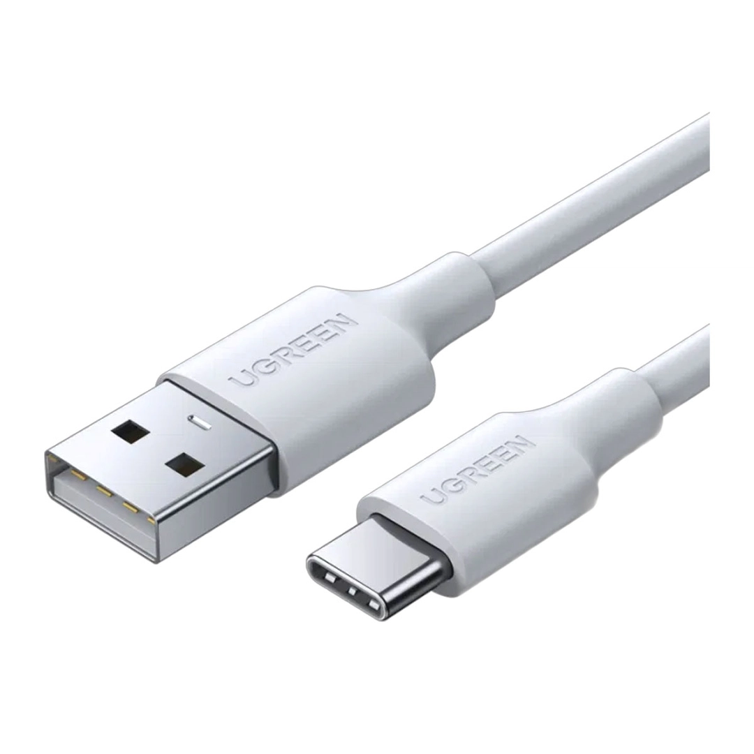 يوجرين , كابل شاحن يو اس بي نوع سي إلي يو اس بي نوع سي 2 متر , أبيض