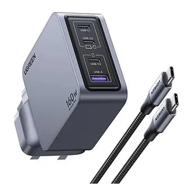 Ugreen Nexode Pro 160W 4 Port GaN Fast Charger UK Gray