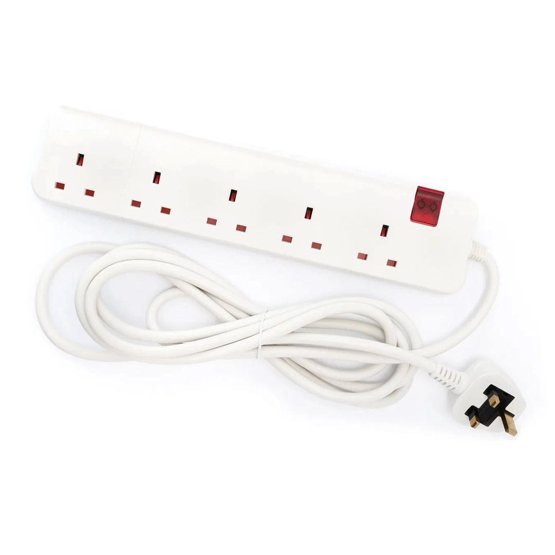 Legrand Power Extension Cord 5 Sockets 5M Long Cord White