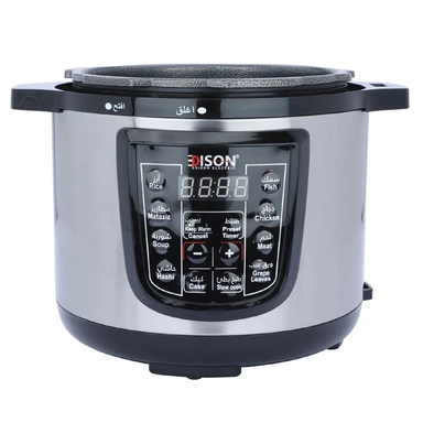 Edison Electric Pressure Cooker 800 Watts, 4 L., Granite, Steel * Black, GT401-W