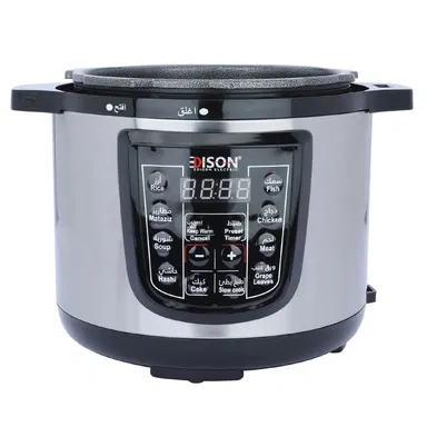 Edison Electric Pressure Cooker 1000 Watts 6 L. Granite Steel Black GT601 W