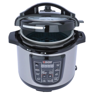 Edison Electric Pressure Cooker 800 Watts, 4 L., Granite, Steel * Black, GT401-W