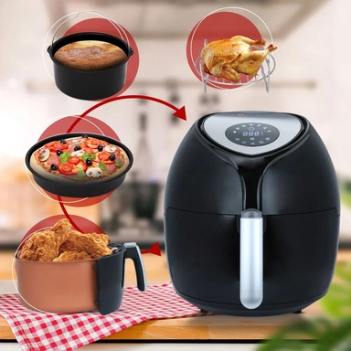 قلايه اديسون بدون زيت ديجيتال 1800 واط 8 لتر اسود HF-9001TS/BK