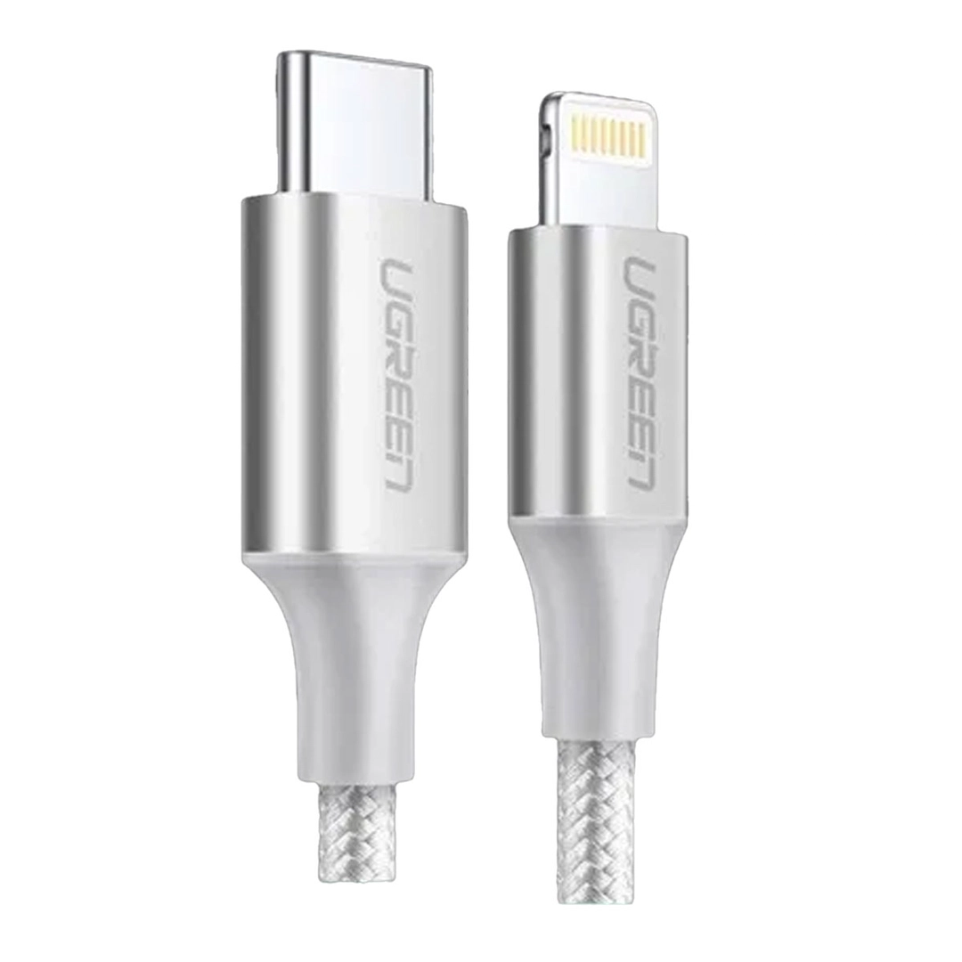 يوجرين , كابل بيانات للشحن والمزامنة من USB إلى USB-C بطول 1 متر ,أبيض