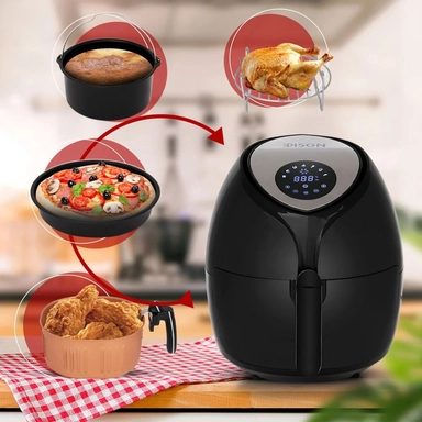 قلايه اديسون بدون زيت ديجيتال 1800واط 5.5 لتر اسود HF-199TS/BK
