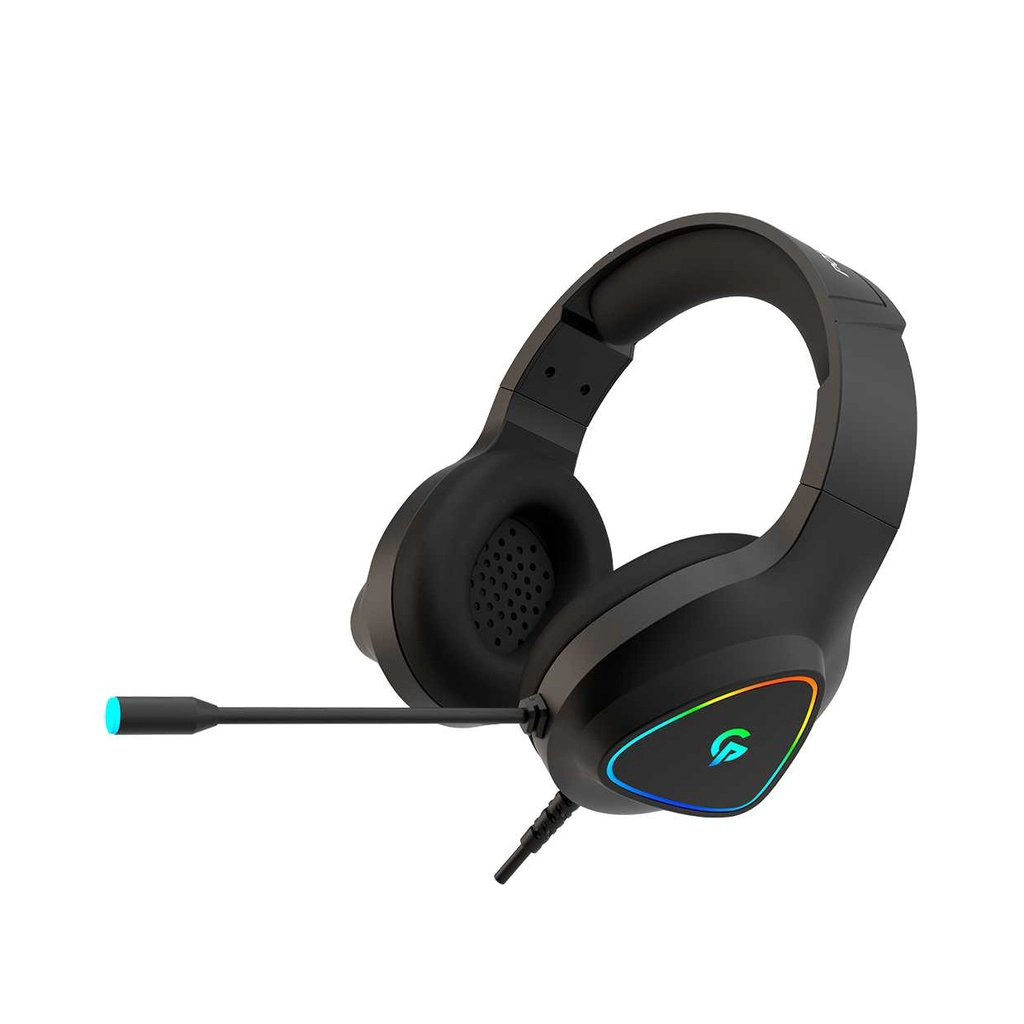 سماعة الرأس بورودو للألعاب RGB عالية الدقة باللون الأسود