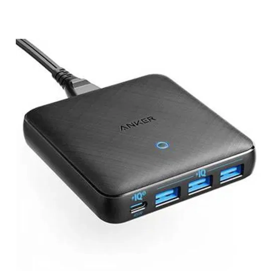 Anker Charger 65W 4 ports 1 USB-C 3 USB-A Black