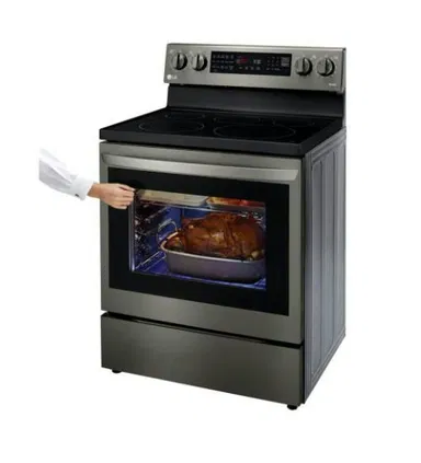 LG 6.3 cu ft. Smart Wi-Fi Enabled True Convection InstaView® Electric Oven with Air Fry, LREL6325D