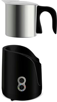 SENCOR Milk Frother and Warmer, 650 Watts, Black * Steel, SMF 4000BK