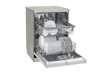 LG QuadWash™ Dishwasher, 14 Place Setting, EasyRack™ Plus, TrueSteam™, ThinQ, Silver - DFB512FP