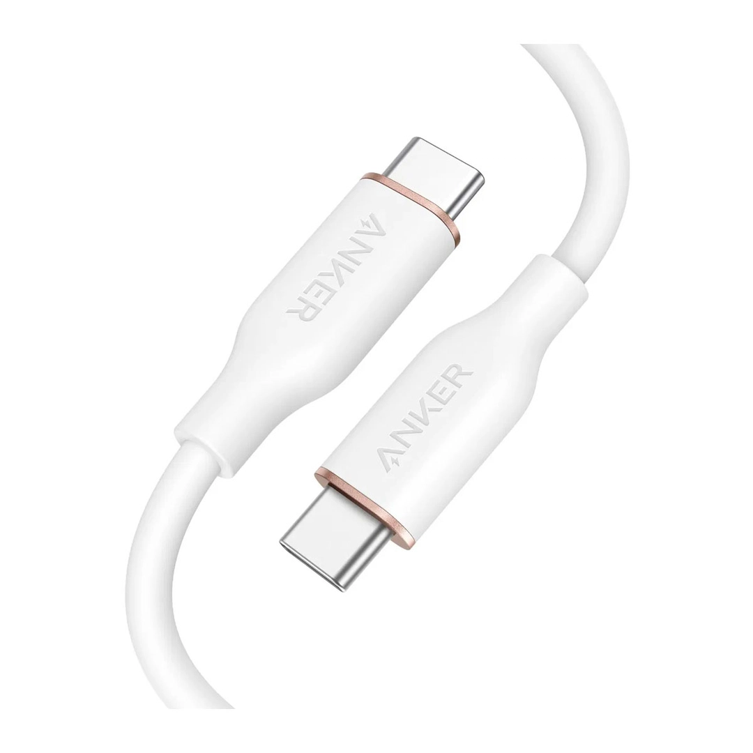 Anker PowerLine III Flow USB-C to C Cable 100W 3 feet White