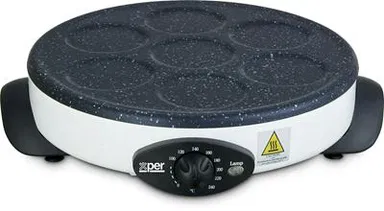 شواية وصانع كريب ومصابيب اكسبير 3*1 1500 واط جرانيت XPCM-508