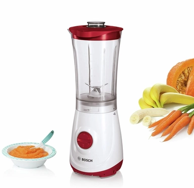 خلاط بوش+ اربع مرفقات 350 واط أبيض *أحمر MMBM1P6RGB
