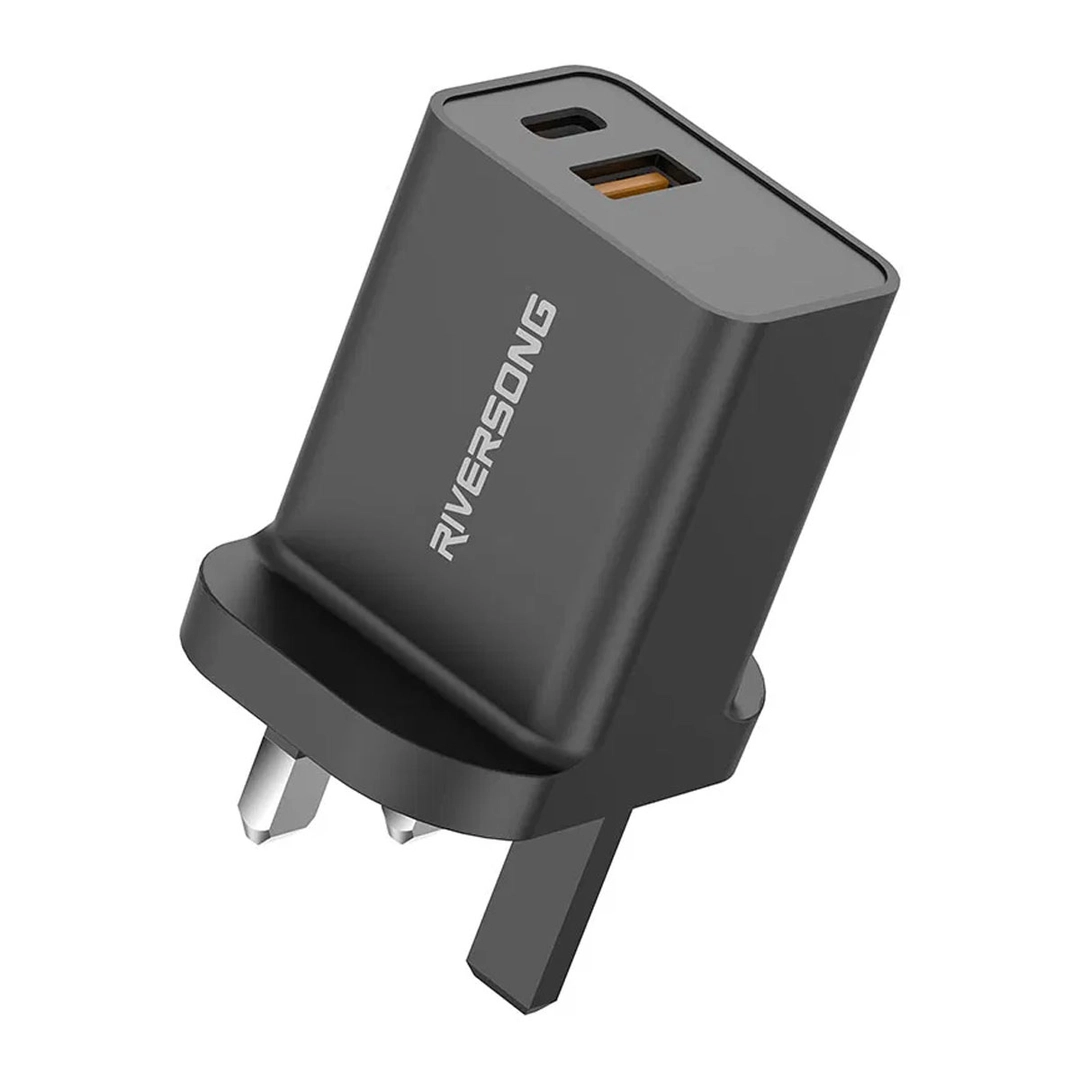 Riversong Wall Charger Safekub d6 AD28 PD30W Black