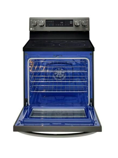 LG 6.3 cu ft. Smart Wi-Fi Enabled True Convection InstaView® Electric Oven with Air Fry, LREL6325D