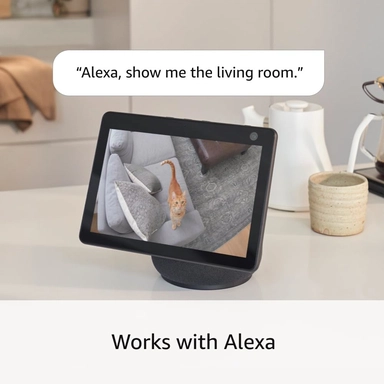 Ring Pan Titl Indoor Camera See 360 HD Video Two Way Talk Black