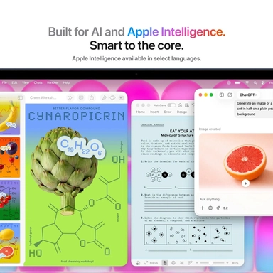 لاب توب ابل ماك بوك نيو، معالج A18 Pro، سداسي النواة CPU/خماسي النواة GPU، جيجابايت 256 SSD، رام 8 جيجابايت، شاشة 13 بوصة، ماك او اس، انديغو -  MHFF4AB/A