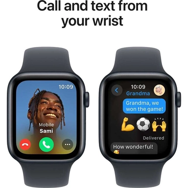 Apple Watch SE GPS 44mm Midnight Aluminium Case with Midnight Sport Band - M/L