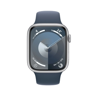 Apple Watch Series 9 GPS 41mm Silver & Storm Blue Band -M/L