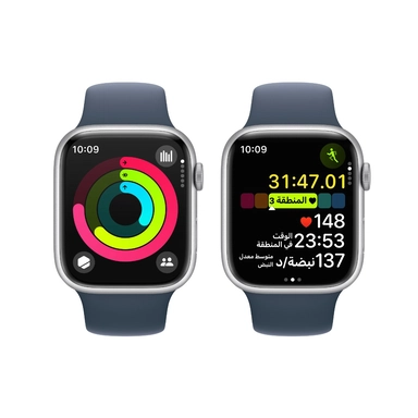 Apple Watch Series 9 GPS 41mm Silver & Storm Blue Band -M/L