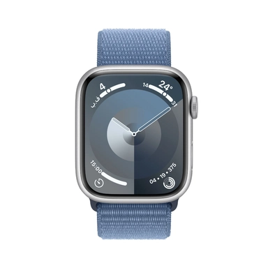 Apple Watch Series9 GPS 45mm Silver & Winter Blue Sport Loop