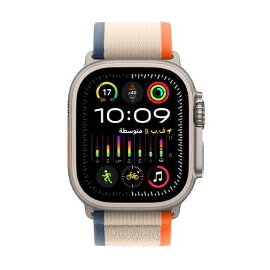 أبل ساعة الترا 2 ، 49 مللي جي بي إس خاصية إتصال، سوار برتقالي