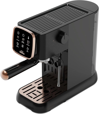 ارزوم اوكا صانعة إسبرسو نصف أوتوماتيكية مع فوهة بخار، سعة 1.1 لتر، 1628 واط، أسود و كوبر – OK0034-Copper
