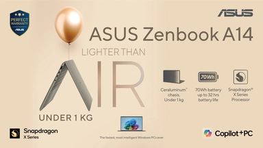 لاب توب اسوس زينبوك اي 14، UX3407QA-QD181W، سناب دراجون اكس X1-26-100، سعة 1 تيرابايت SSD، رام 16 جيجا، 14 بوصة OLED WUXGA بمعدل 60 هرتز، كارت شاشة قوال كوم ادرينو، ويندوز 11 – رمادي