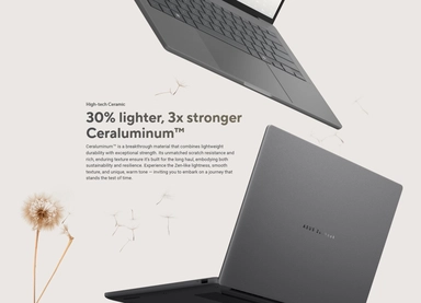 لاب توب اسوس زينبوك اي 14، UX3407QA-QD181W، سناب دراجون اكس X1-26-100، سعة 1 تيرابايت SSD، رام 16 جيجا، 14 بوصة OLED WUXGA بمعدل 60 هرتز، كارت شاشة قوال كوم ادرينو، ويندوز 11 – رمادي