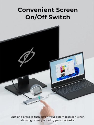 Aukey 10-in-1 USB Hub Adapter, Silver - UH-CUH03-SV