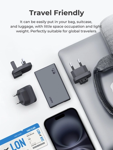 Aukey Comet Slim PD GaN C4, Wall Charger, 67W, 1 Port, USB-C PD, Gray - PA-C4-GY